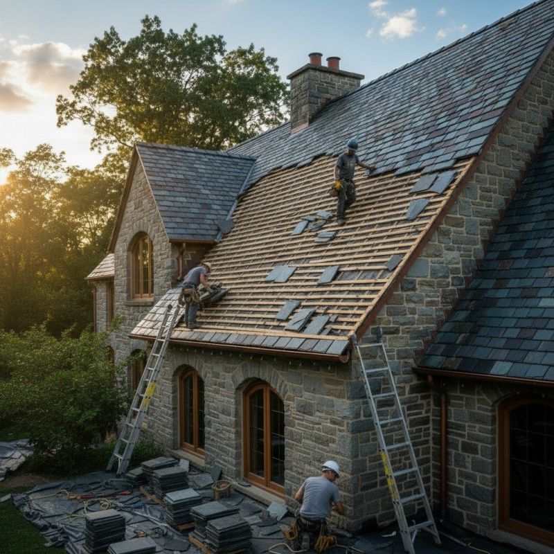Slate Roof Replacement in Woodstock, GA